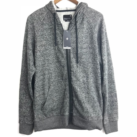 NWT Tavik Elbow Patch Full Zip Fleece Hoodie - Picture 1 of 7